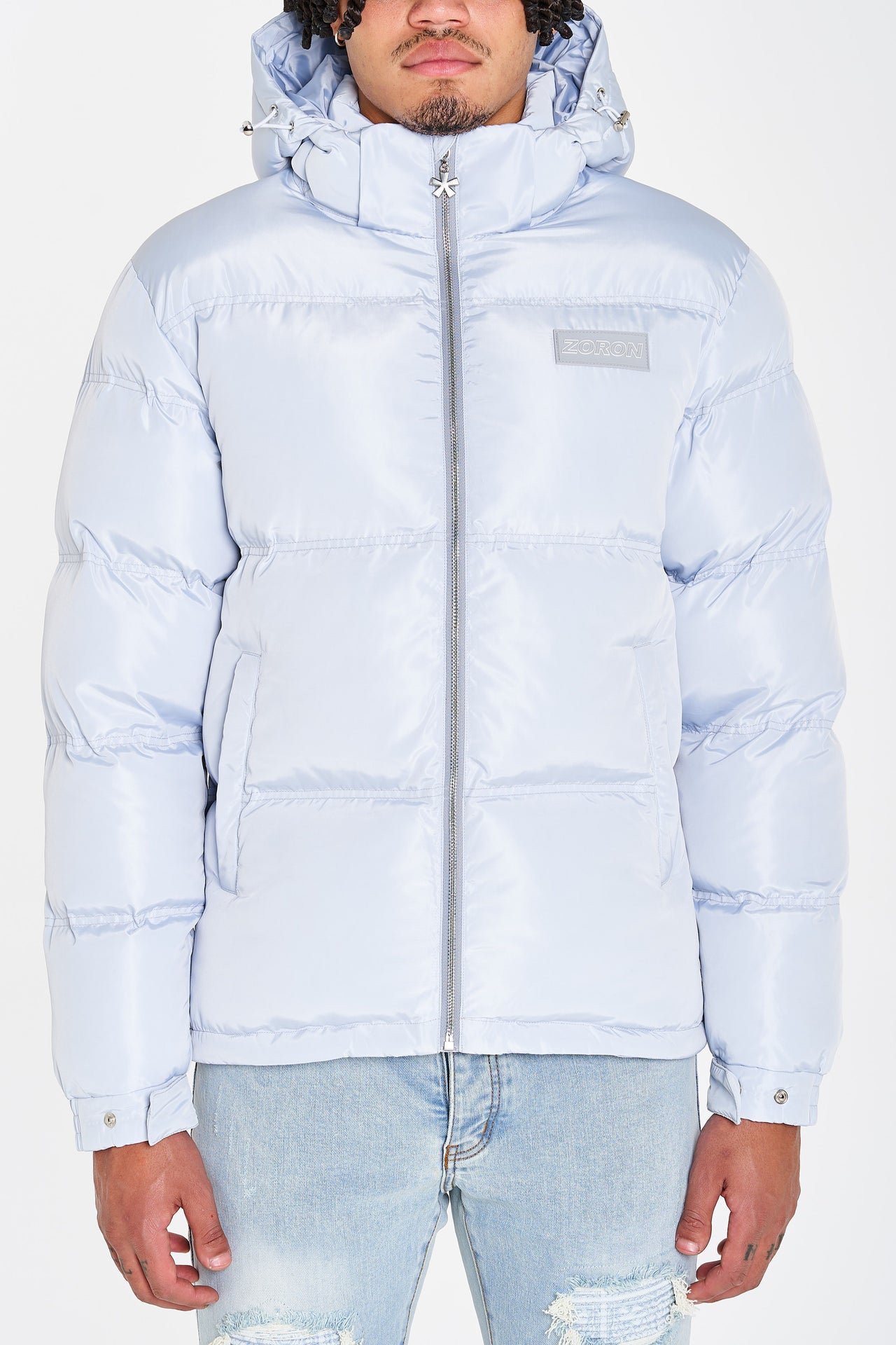 Ice Blue Puffer Jacket