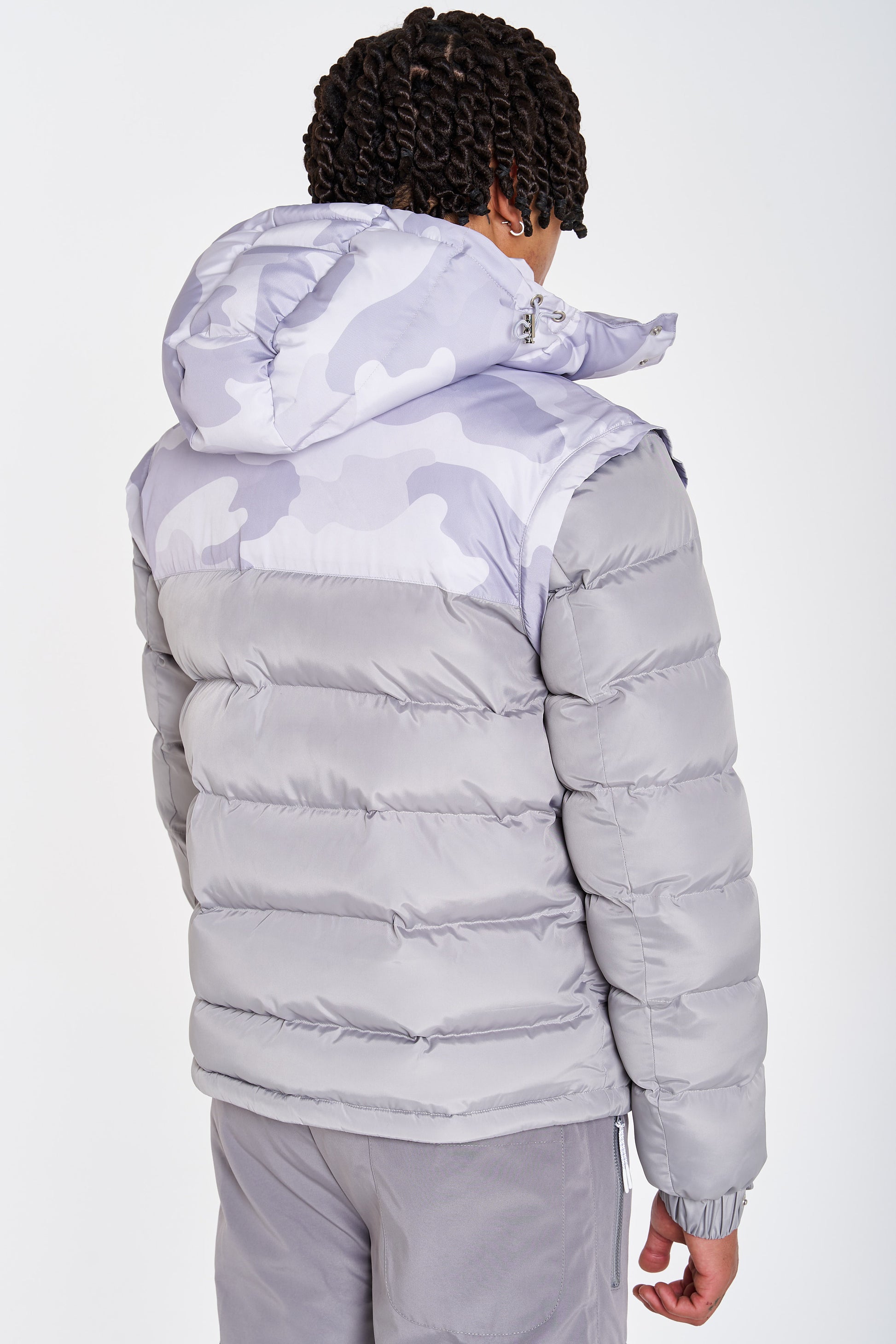 Grey Puffer Jacket Body Warmer