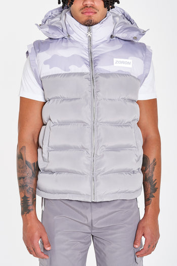 Grey Puffer Jacket Body Warmer