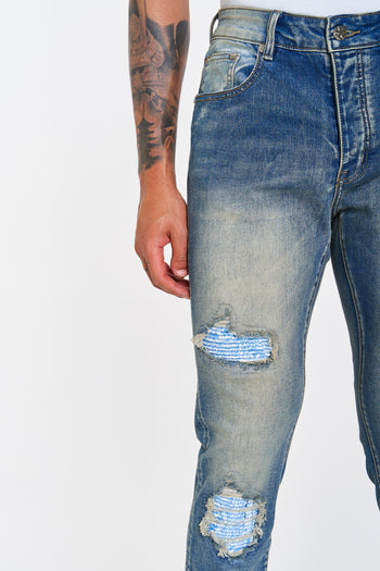 Blue Bandana Jeans