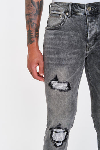 Grey Charcoal Bandana Jeans