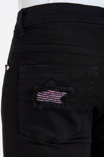 Black and Purple Bandana Jeans