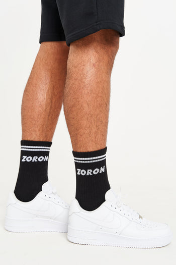 Black/White Ten Toes Socks